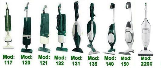 Modelli Folletto 117, 120, 121, 122, 131, 135, 140, 150 e 220S